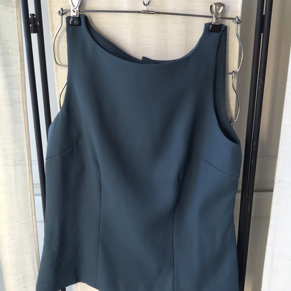 Belted Fitted blouse/short skirt worn once Pjla brand Medium slate blue - Picture 5 of 8